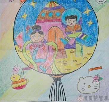 中秋节儿童画画优秀作品