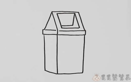 简单的垃圾桶画法垃圾桶简笔画