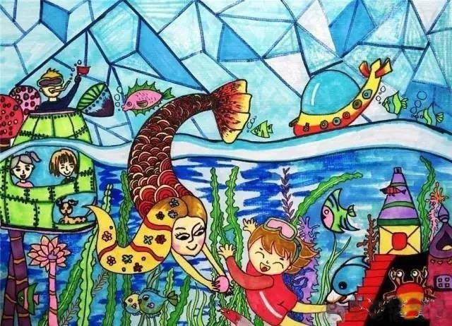 海底世界儿童绘画一等奖作品大全