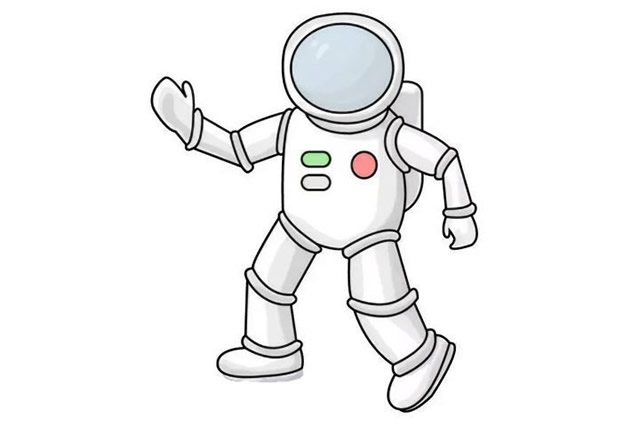 宇航员简笔画 宇航员的形象画法步骤步骤图解教程