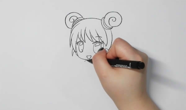 少女动漫人物怎么画简笔画简单又漂亮全身 中级简笔画教程-第2张