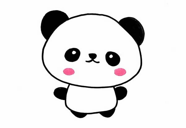 怎么画小熊猫简笔画可爱_一步一步教画小熊猫简笔画 动物-第5张
