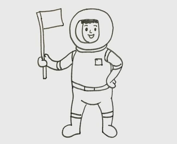 宇航员怎么画简笔画简朴又悦目