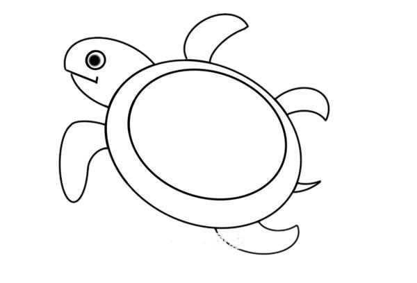 彩色卡通海龟简笔画画法步骤步骤教程