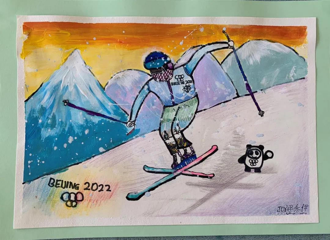 冰雪奥运会主题绘画,冰雪运动会主题儿童画 - 毛毛简笔画