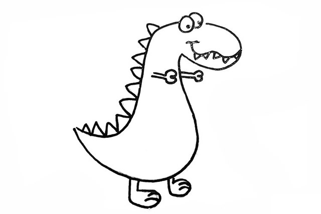 9款可爱卡通恐龙简笔画画法图片大全 动物-第3张