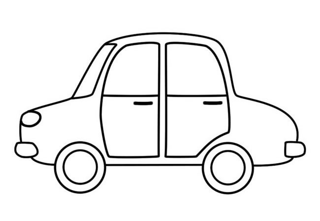 小轿车的简单画法简笔画图片