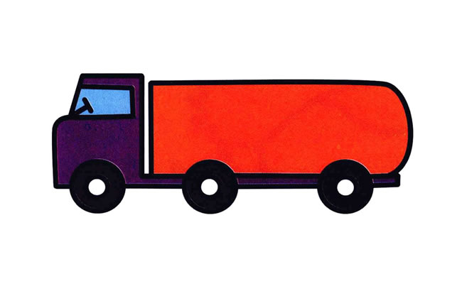 彩色的油罐车简笔画图片油罐车的简单画法