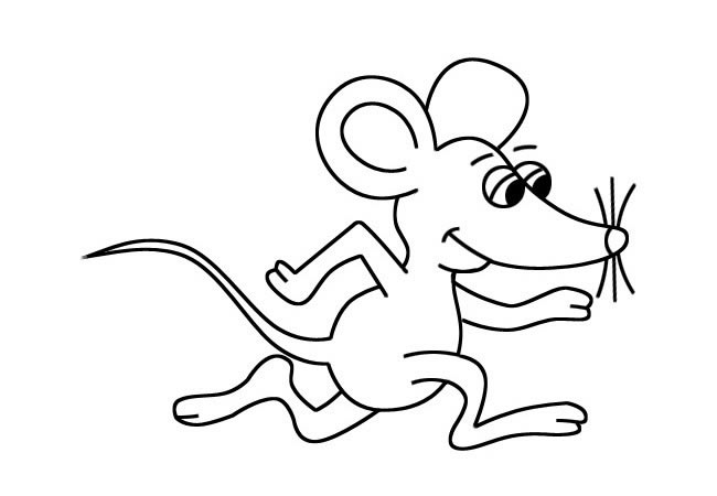 卡通老鼠简笔画画法图片素材