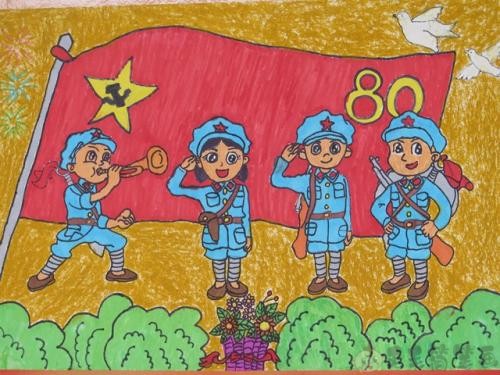 抗战胜利75周年儿童画图片