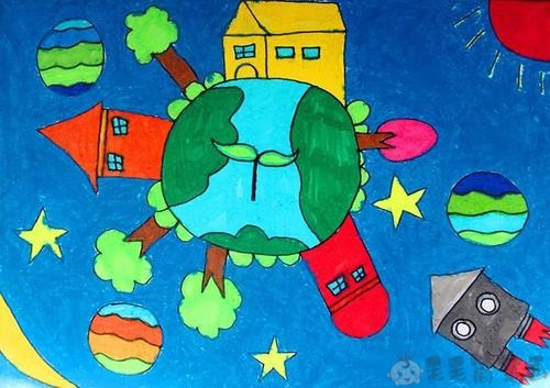 地球村儿童绘画作品 