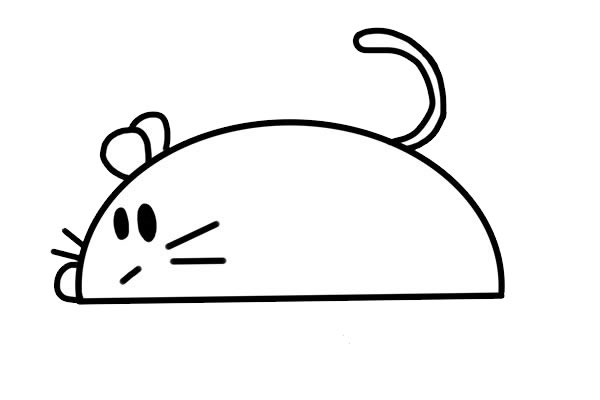 简笔画小老鼠的画法步骤步骤图片 动物