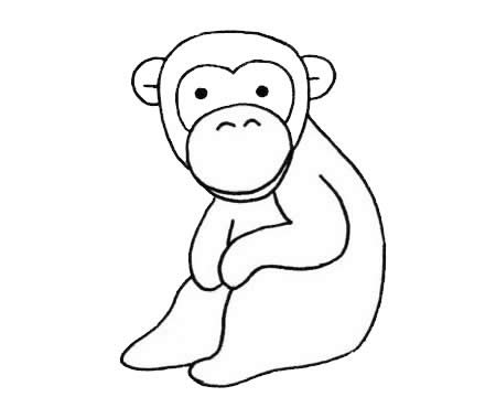 猿猴怎么画简笔画简单图片