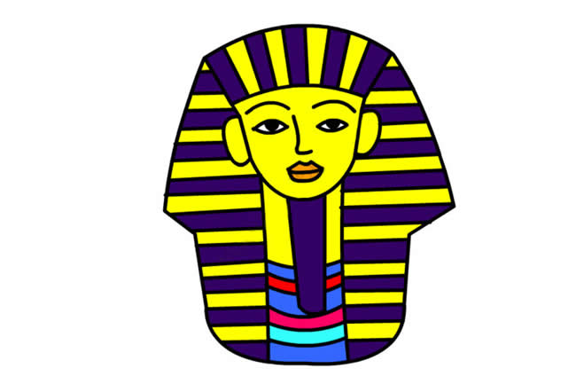 古埃及壁画人物简笔画图片