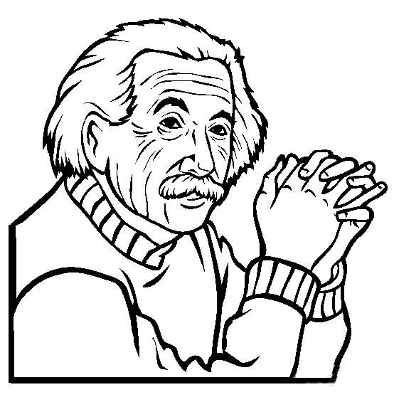 爱因斯坦简笔画舌头图片