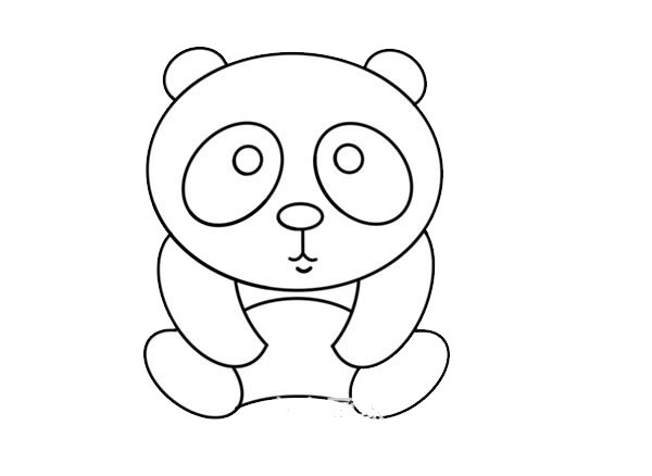 大熊猫的简易画法图片