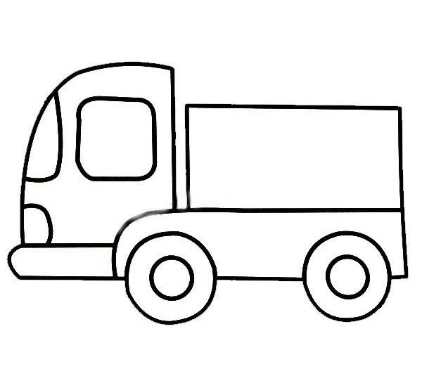 卡车简笔画儿童图片