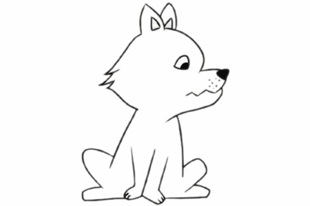 怎么画大灰狼简单画法图片