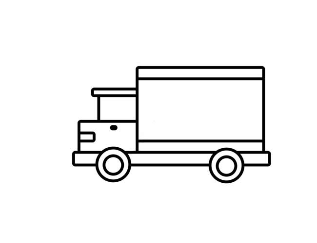 集装箱货车简笔画图片