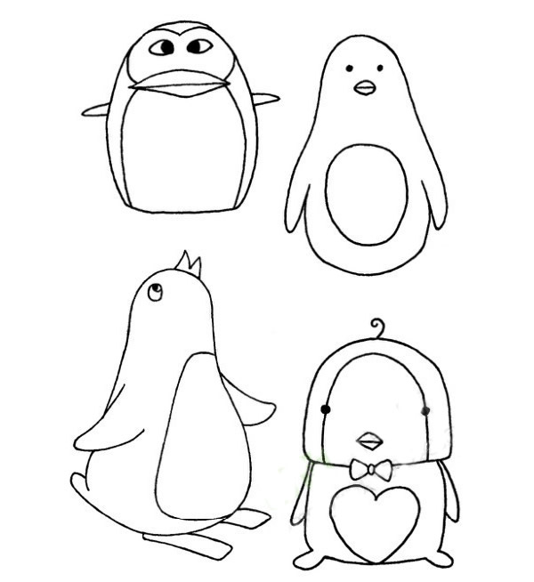 企鹅怎么画企鹅简笔画图文教程