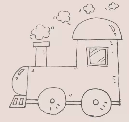 火车头怎么画火车头简笔画步骤画法教程