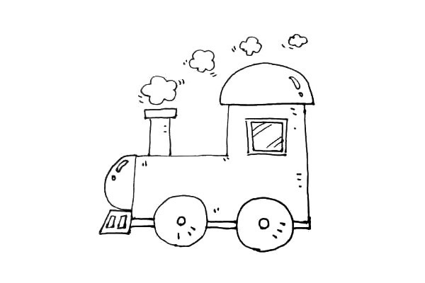 幼儿园火车头简笔画图片