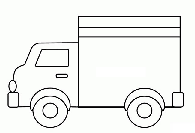 交通工具简笔画卡车图片