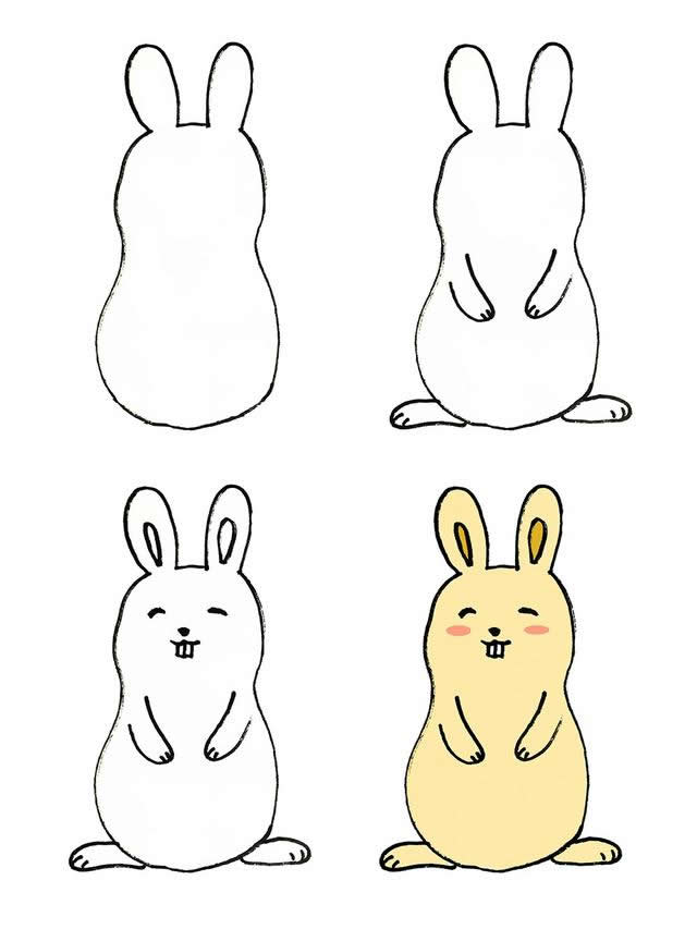 最简单的画兔子方法图片