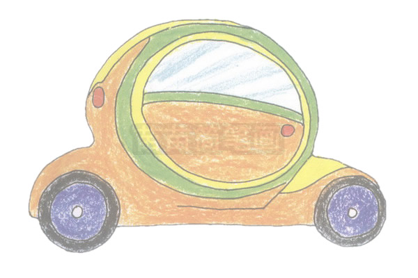 奇怪的小汽车简笔画图片