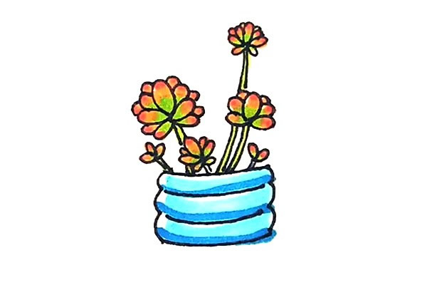 爱护植物简笔画彩色图片