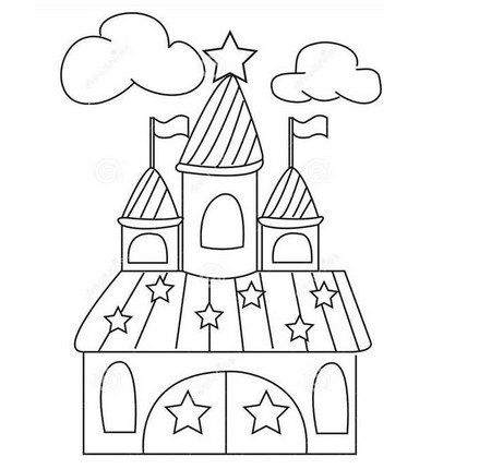 幼儿园城堡图片简笔画图片