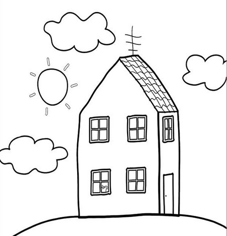 幼儿园简笔画房子图片步骤 中级简笔画教程