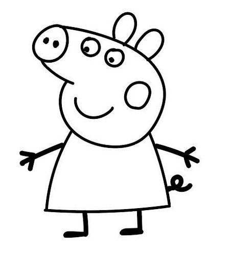小猪乔治简笔画图片