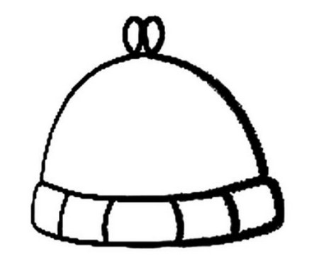 冬天的帽子简笔画图片