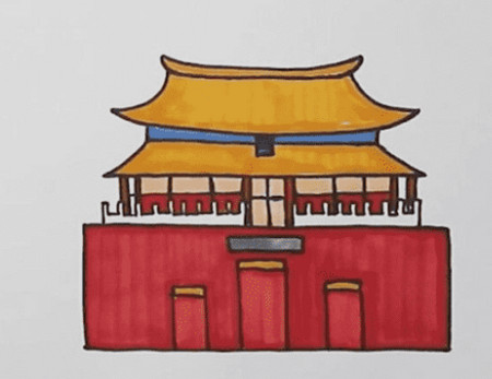 北京故宫简笔画图片图片