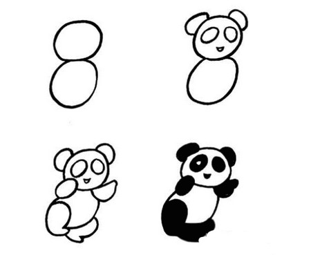100种熊猫的画法图片