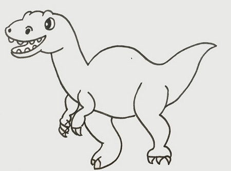 吉龙恐龙简笔画图片