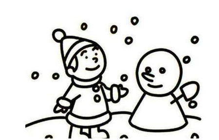 下雪的情景简笔画怎么画 中级简笔画教程