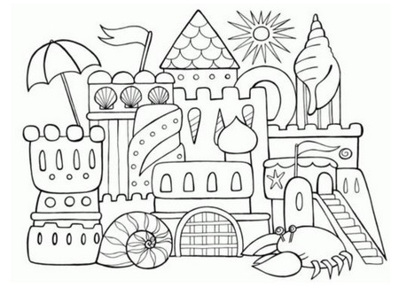 幼儿园城堡简笔画图片大全 中级简笔画教程