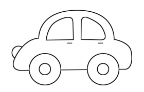 画画简单漂亮小汽车图片